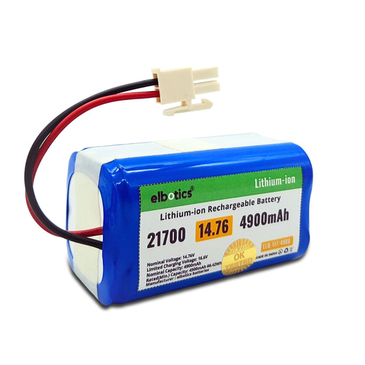 14.76V 4900mAh Lithium-ion Replacement Battery for A20, Pro T20s & T20s Pro Vacuum Cleaner High Capacity Durable Rechargeable