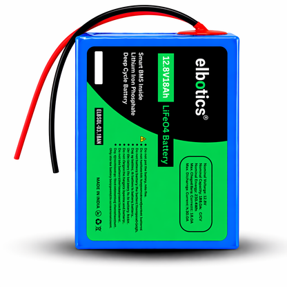 ELBOTICS 12.8V 42Ah LiFePO4 Lithium Battery for Solar & Inverter | 537.6Wh | Smart BMS | 2000+ Cycles | 3 Year Warranty