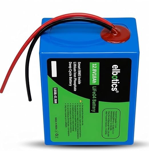 ELBOTICS 12.8V 18Ah LiFePO4 Battery with Smart BMS for Solar Inverter, UPS & Backup Power | 3000+ Cycles