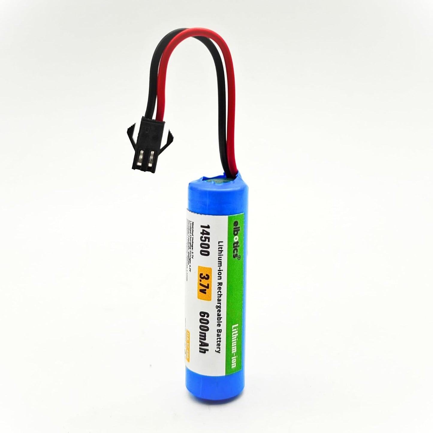 ELBOTICS 3.7V 600mAh Rechargeable Li-ion Battery with USB Charger & SM 2P Connector for RC Stunt Cars, Drift Cars & RC Toys