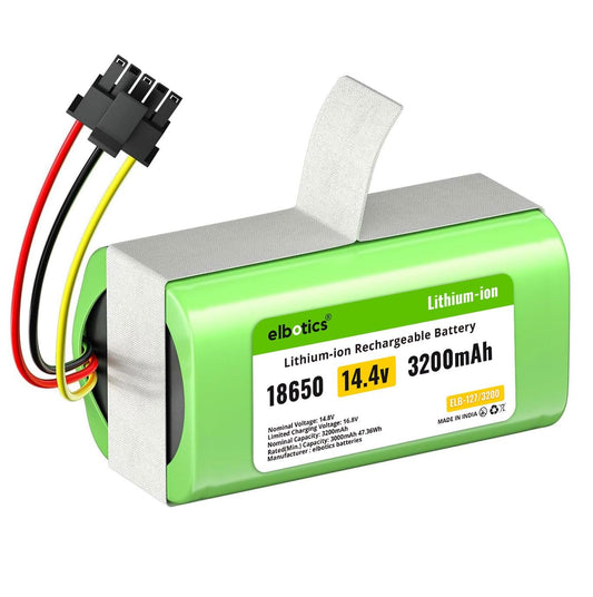 ELBOTICS 14.4V 3200mAh Li-ion Replacement Battery with 5-Pin Connector for Eufy L50, L60, L60 SES, L60 Hybrid, Roomba Combo & Vac Essential Robot Vacuum