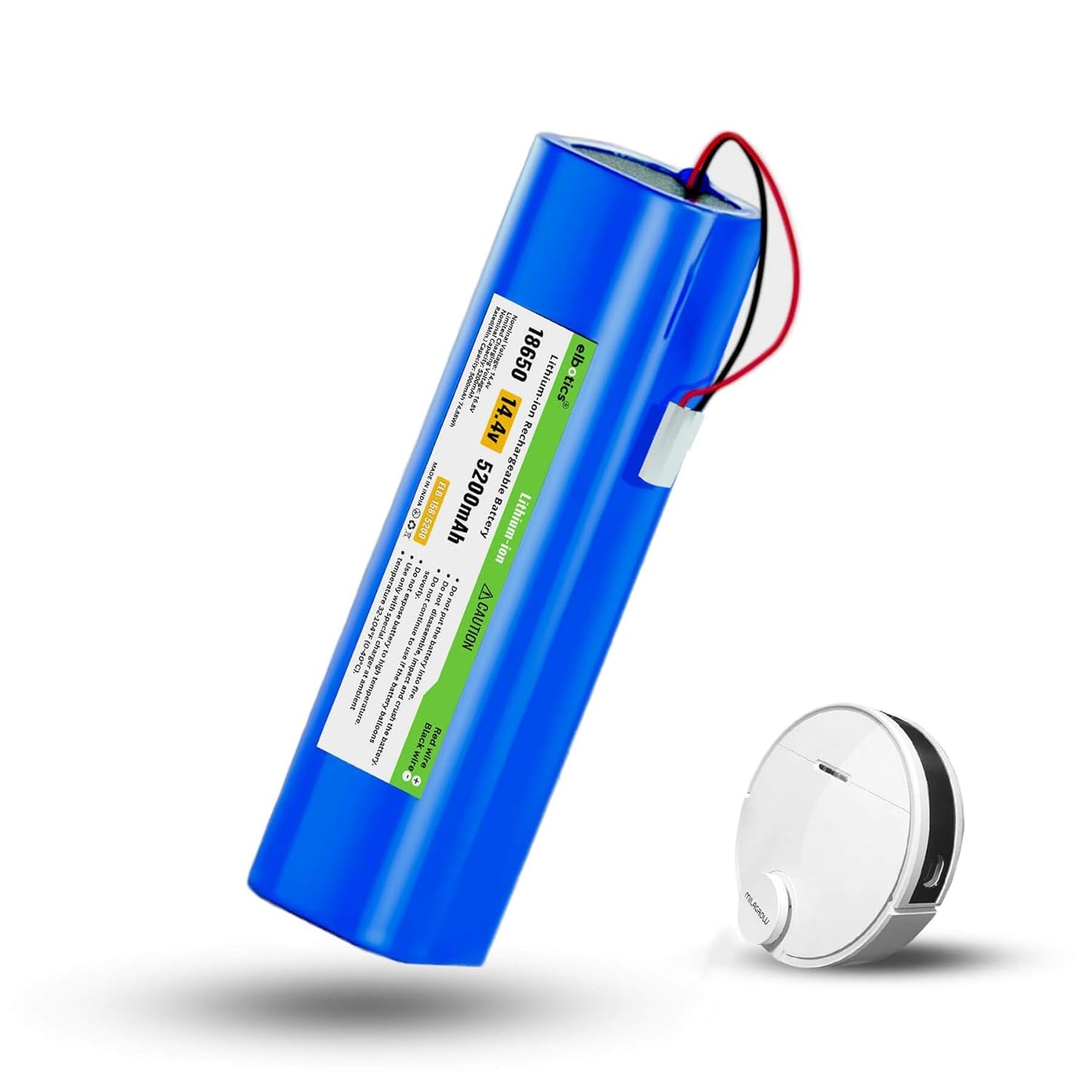 ELBOTICS 14.4V 5200mAh Li-ion Replacement Battery for Milagrow iMap 10 & iMap 10 Nano Robot Vacuum Cleaner