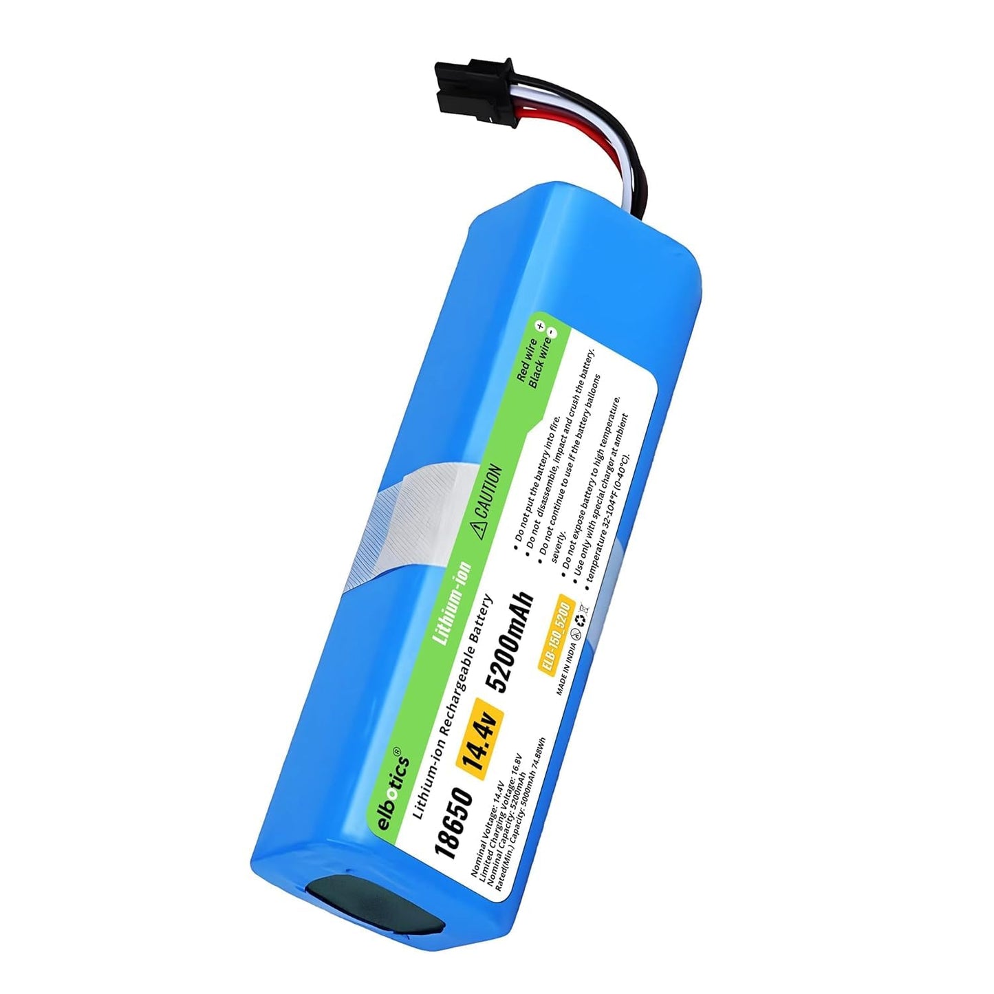 ELBOTICS 14.4V 5200mAh 74.88Wh Li-ion Replacement Battery Compatible with 360 S9, X90, X95, S10, RoboVac L10 & L70 Hybrid Robot Vacuum Cleaner