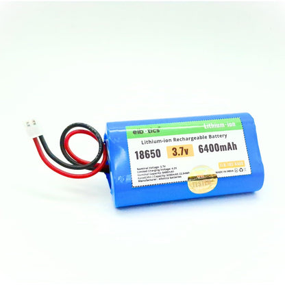 ELBOTICS 3.7V 6400mAh Rechargeable Li-ion Battery with JST XH2.54 2-Pin Connector for Bluetooth Speakers, LED Lighting & DIY Electronics