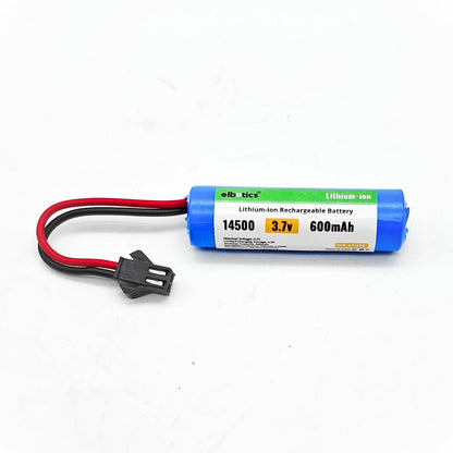 ELBOTICS 3.7V 600mAh Rechargeable Li-ion Battery with USB Charger & SM 2P Connector for RC Stunt Cars, Drift Cars & RC Toys