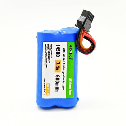 ELBOTICS 7.4V 600mAh 2S Li-ion Rechargeable Battery with USB Charger & SM Plug for RC Cars