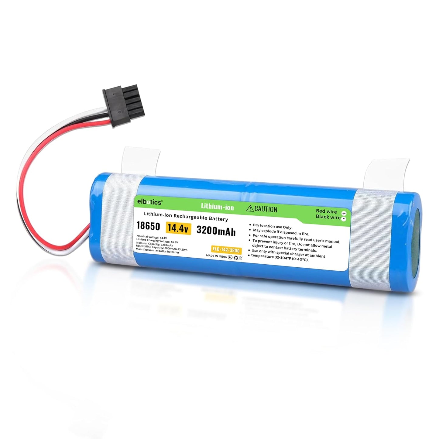 ELBOTICS 14.4V 3200mAh 47.36Wh Li-ion Replacement Battery for ILIFE A11, Cecotec Conga 3290 Series, Xiaomi Mi Robot Vacuum Mop Pro, Viomi V2/V3/SE & Wyze WVCR200S