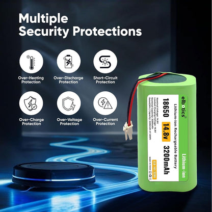 ELBOTICS 14.8V 3200mAh Li-ion Replacement Battery for ILIFE T10s, L35 Hybrid, L35 Hybrid+, LR20, LR30 Hybrid & LR30 Hybrid+ Robot Vacuum