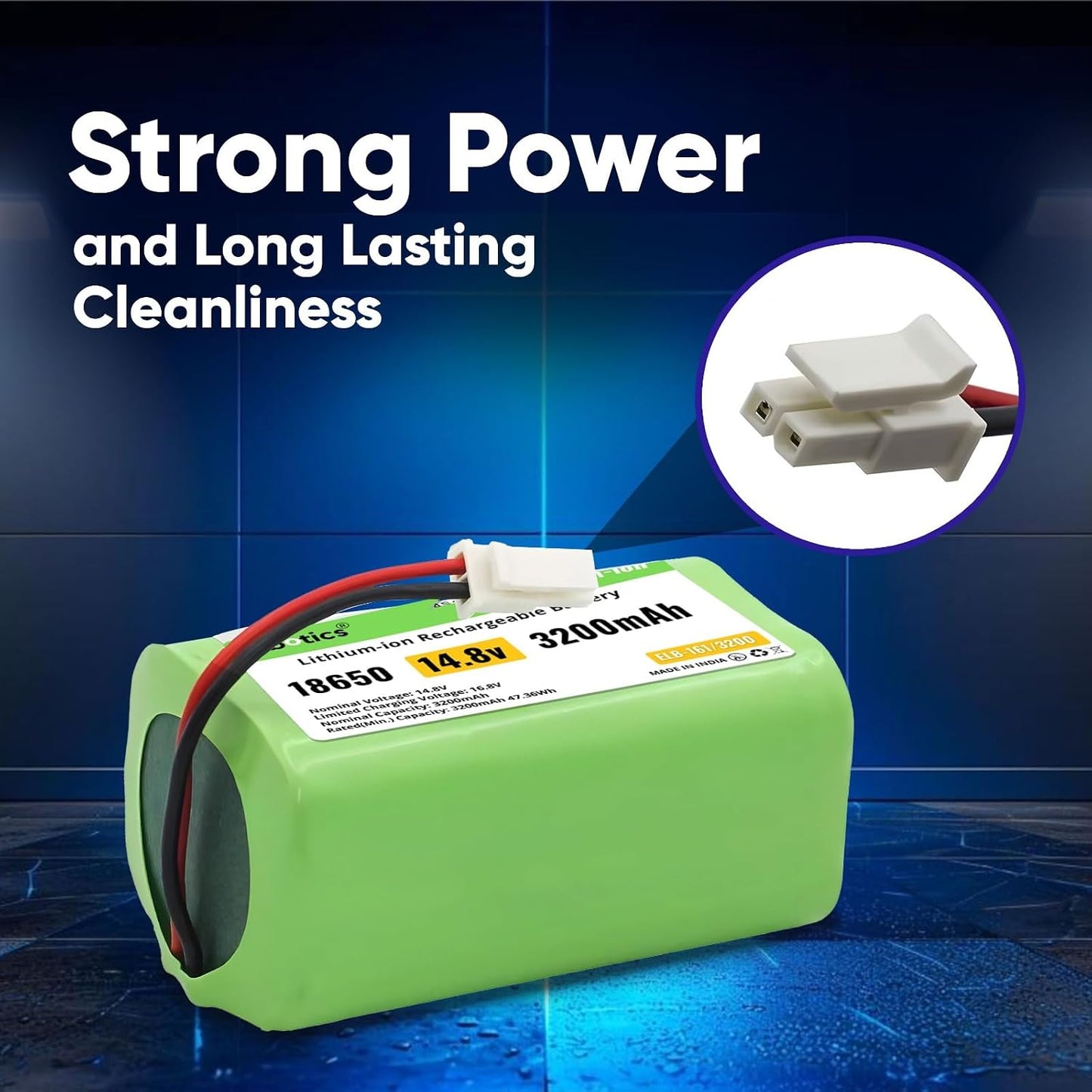 ELBOTICS 14.8V 3200mAh Li-ion Replacement Battery for ILIFE T10s, L35 Hybrid, L35 Hybrid+, LR20, LR30 Hybrid & LR30 Hybrid+ Robot Vacuum