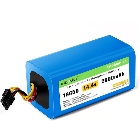 ELBOTICS 14.4V 2600mAh 37.44Wh Li-ion Replacement Battery Compatible with Cecotec Conga 1290 1390 1490 1590, Lifero RX9, 360 S5 S7 Pro T90 Robot Vacuum