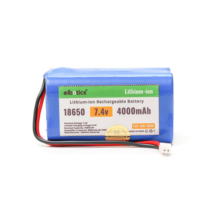 ELBOTICS 7.4V 4000mAh Li-ion Rechargeable Battery Pack with JST PH2.0 2-Pin Connector for RC Cars, RC Boats, RC Helicopters, Toys & Electronics