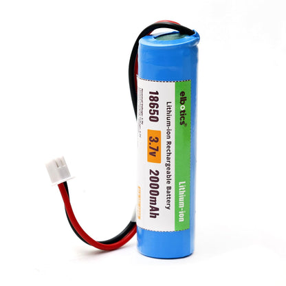 ELBOTICS 3.7V 2000mAh Li-ion Rechargeable Battery with XH2.54 2-Pin Connector for DIY Electronics, Toys & Bluetooth Devices