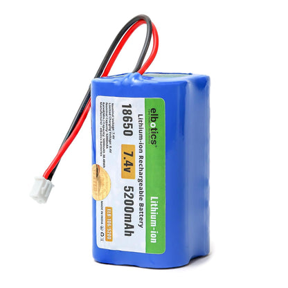 ELBOTICS 7.4V 5200mAh Li-ion Rechargeable Battery Pack with JST PH2.0 2-Pin Connector for RC Cars, RC Boats, RC Helicopters, Toys & Electronics