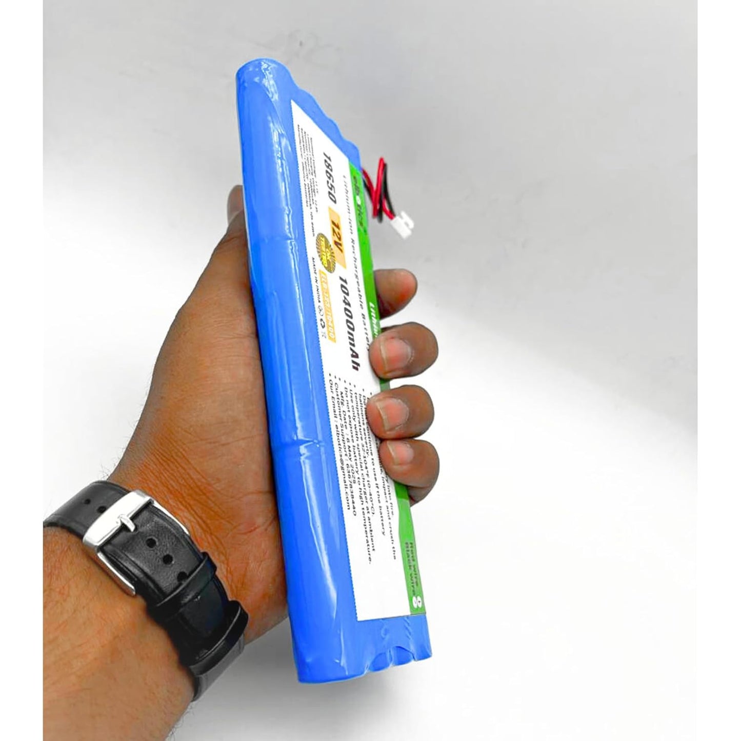 ELBOTICS 12V 10400mAh 3S 18650 Lithium-ion Rechargeable Battery Pack for DIY Projects, Robotics, RC Cars, LED Lights & Electronics