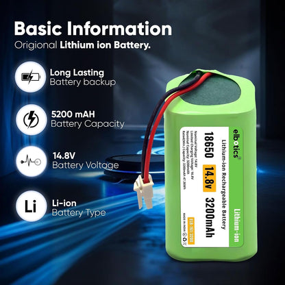 ELBOTICS 14.8V 3200mAh Li-ion Replacement Battery for ILIFE T10s, L35 Hybrid, L35 Hybrid+, LR20, LR30 Hybrid & LR30 Hybrid+ Robot Vacuum