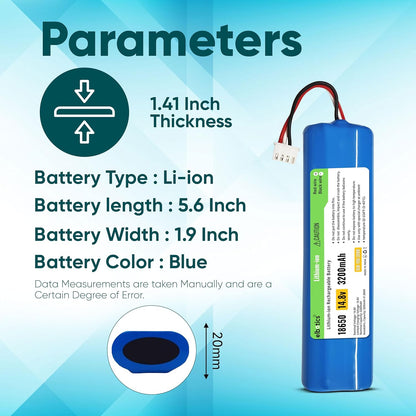 ELBOTICS 14.8V 3200mAh Li-ion Replacement Battery for Ecovacs Deebot N8, N8 Pro, Ozmo 900, 901, 905, 920, 930 & 937