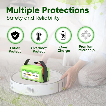 ELBOTICS 14.8V 2600mAh Li-ion Replacement Battery for Eufy RoboVac, Ecovacs Deebot, Coredy, Amarey & Goovi Robot Vacuum Cleaners