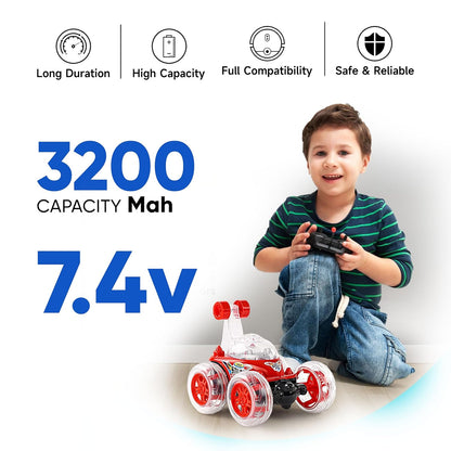 ELBOTICS 7.4V 3200mAh Li-ion Rechargeable Battery Pack with JST PH2.0 2-Pin Connector for RC Cars, RC Boats, RC Helicopters, Toys & Electronics