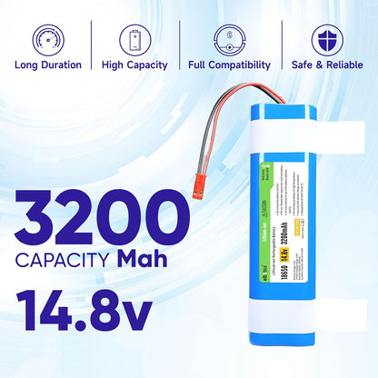 ELBOTICS 14.8V 3200mAh Li-ion Replacement Battery for ILIFE V3s Pro, V5s Pro, V50, V8s, X750 & V40 Robot Vacuum Cleaner