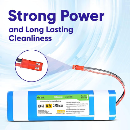 ELBOTICS 14.8V 3200mAh Li-ion Replacement Battery for ILIFE V3s Pro, V5s Pro, V50, V8s, X750 & V40 Robot Vacuum Cleaner