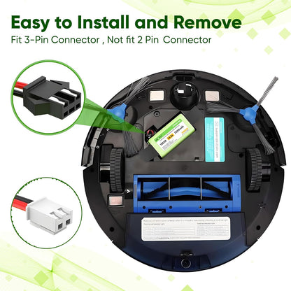 ELBOTICS 14.8V 2600mAh Li-ion Replacement Battery for Eufy RoboVac, Ecovacs Deebot, Coredy, Amarey & Goovi Robot Vacuum Cleaners
